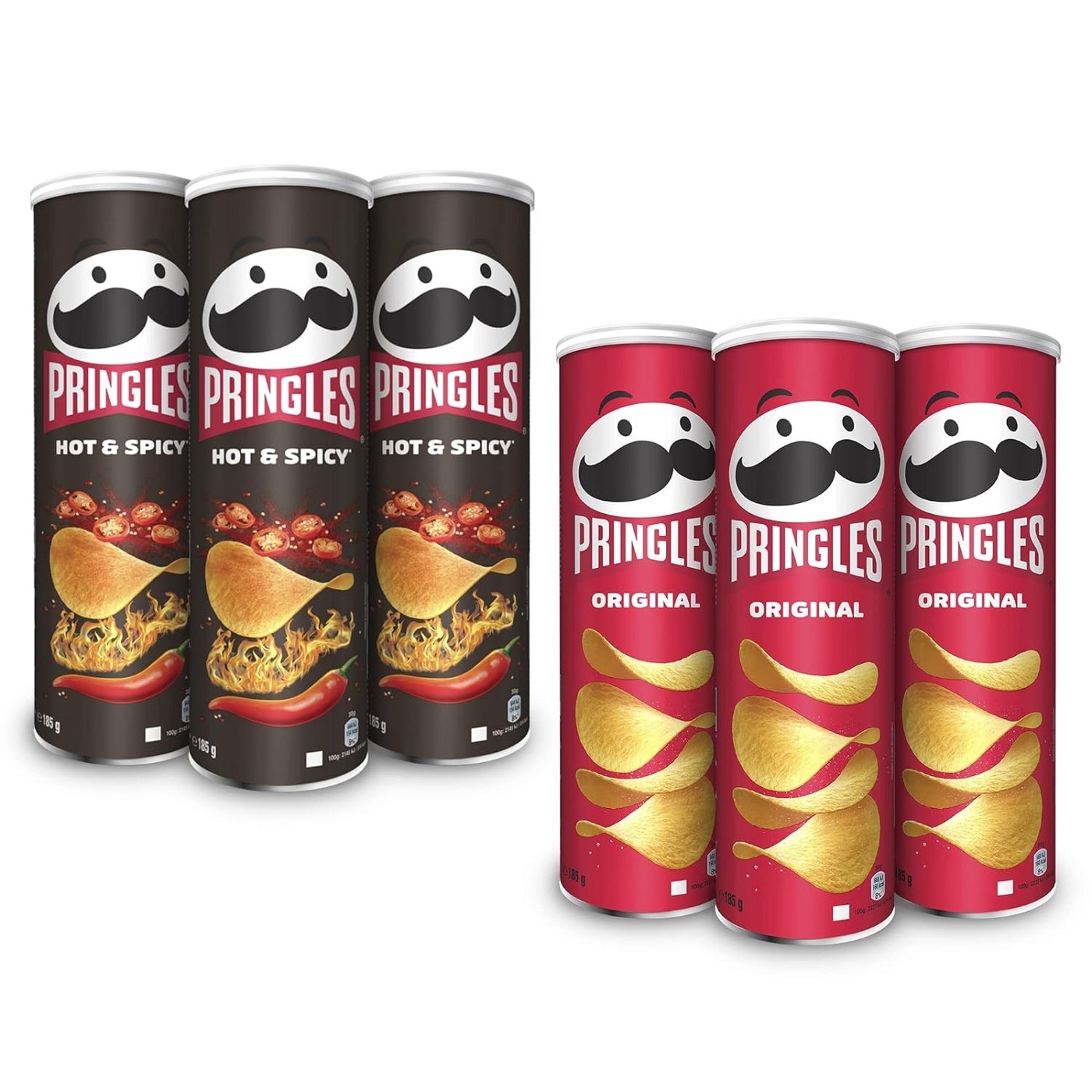Pringles Klassiker Chips Mix (6 x 185 g) – Pringles Original