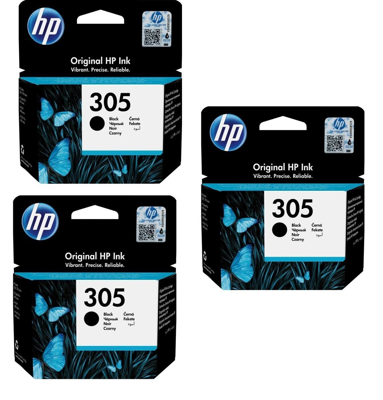 HP 305 3YM61AE Tinte schwarz Dreierpack