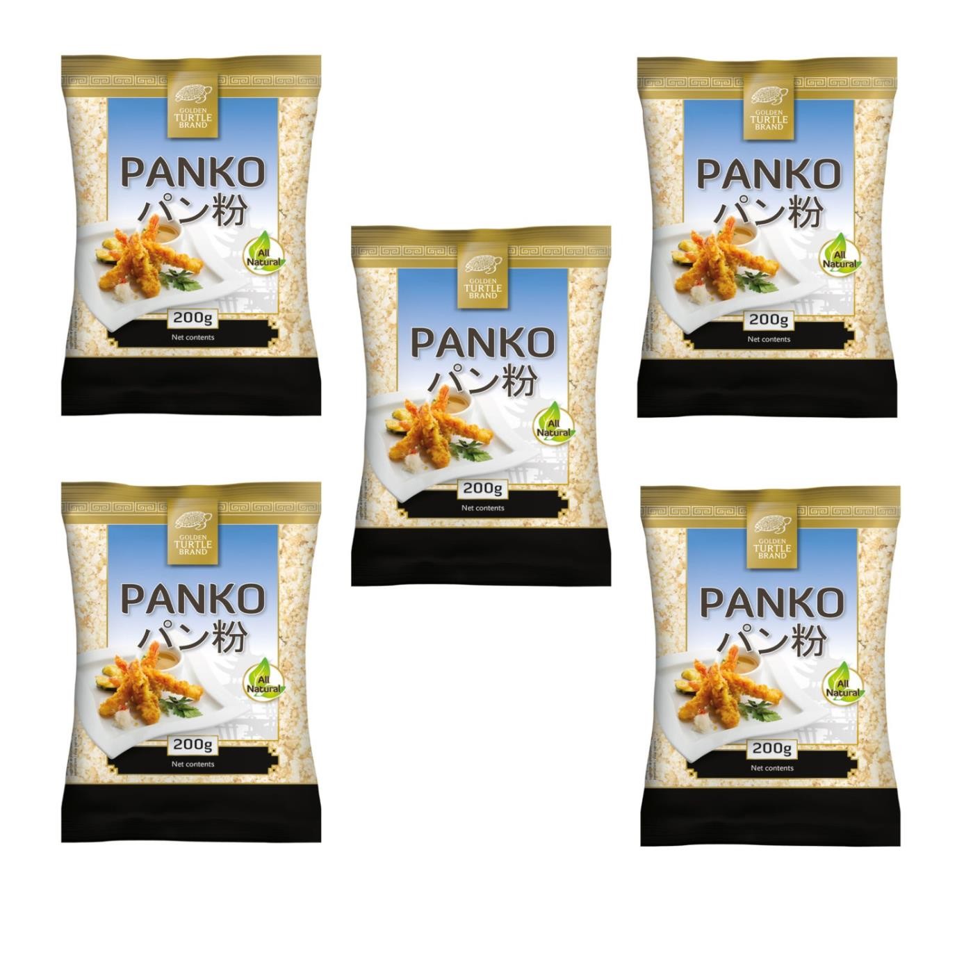 Golden Turtle Panko Paniermehl Brotkrumen Tempura 200g 5er Pack