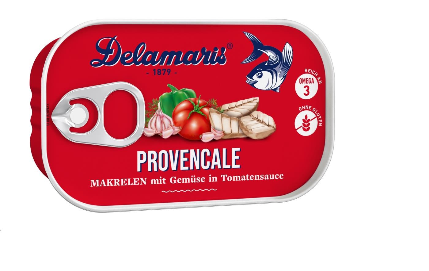 Delamaris Makrelensalat aus Makrele mit Gemüse in Tomatensauce Provencial 125g