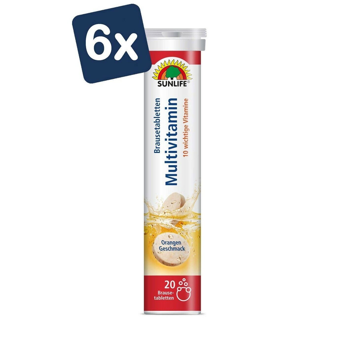 Sunlife Multivitamin Brausetabletten 6x20 Stück 6er-Pack Megapack