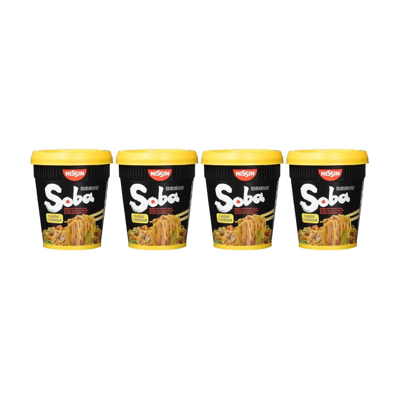 NISSIN SOBA CUP CLASSIC 4x 90g Becher
