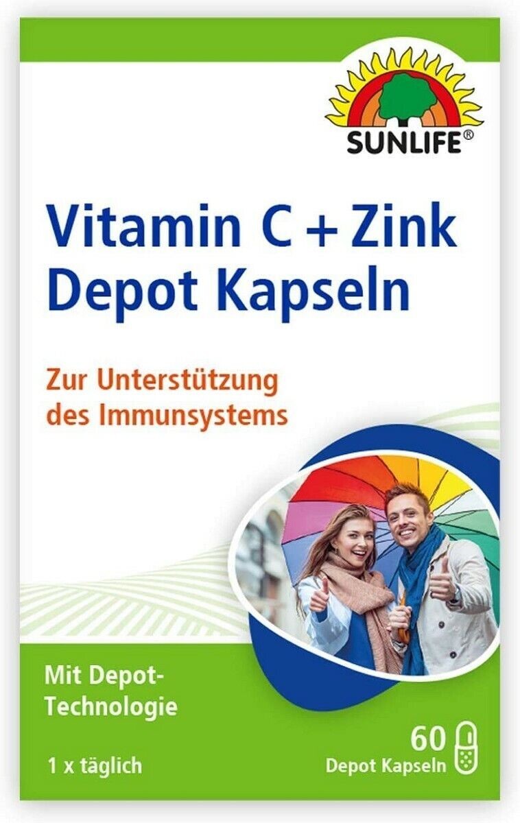 Sunlife Vitamin C + Zink Depot Kapseln 60 Kapseln