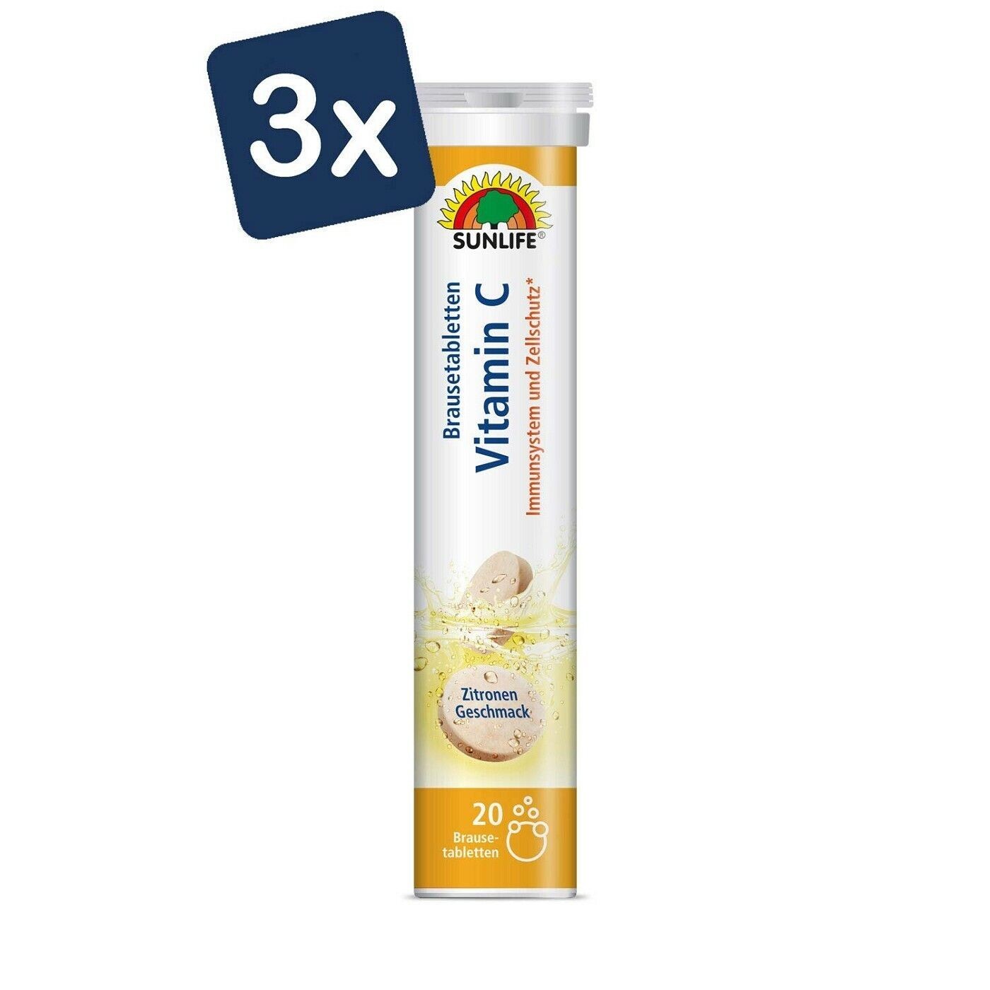 Sunlife Vitamin C Brausetabletten 3x20 Stück 3er-Pack