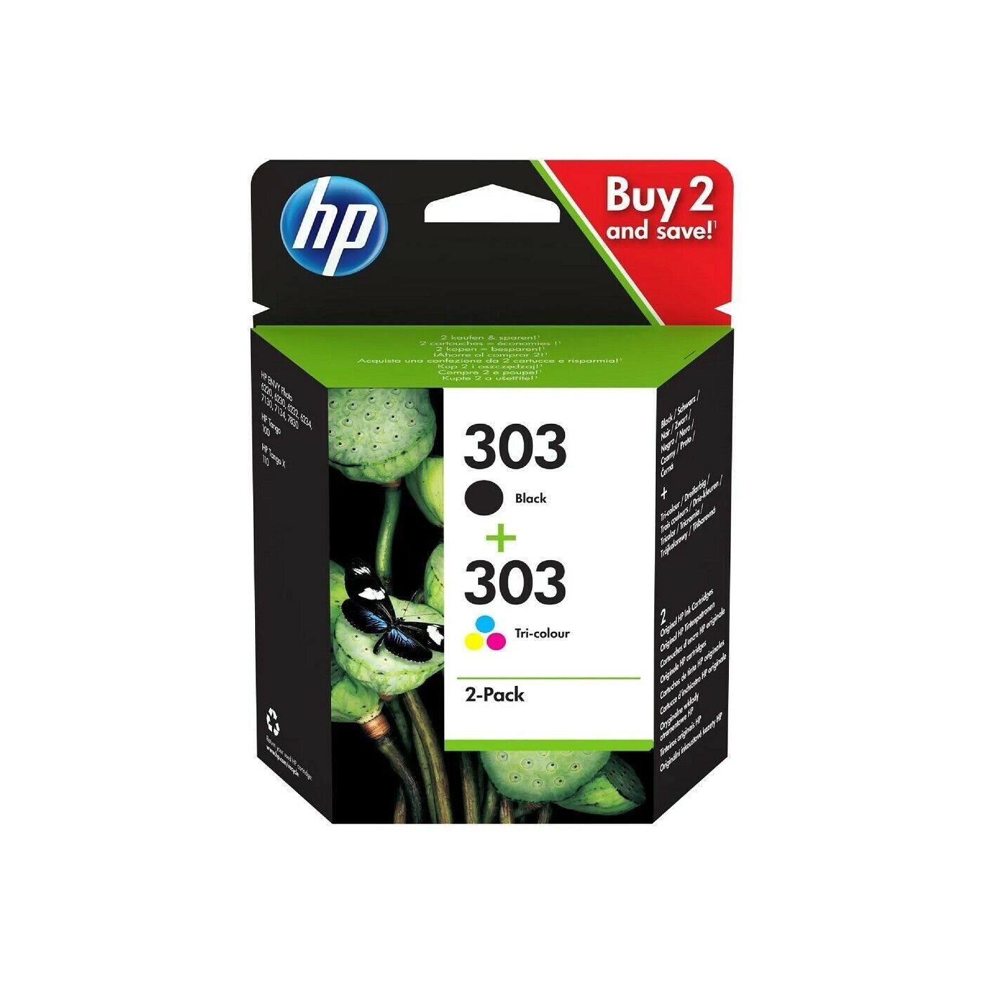 HP Tinte 303 3YM92AE Black + Color Doppelpack
