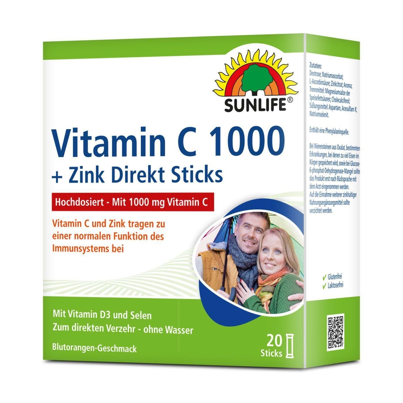 Sunlife Vitamin C 1000 + Zink Direkt Sticks