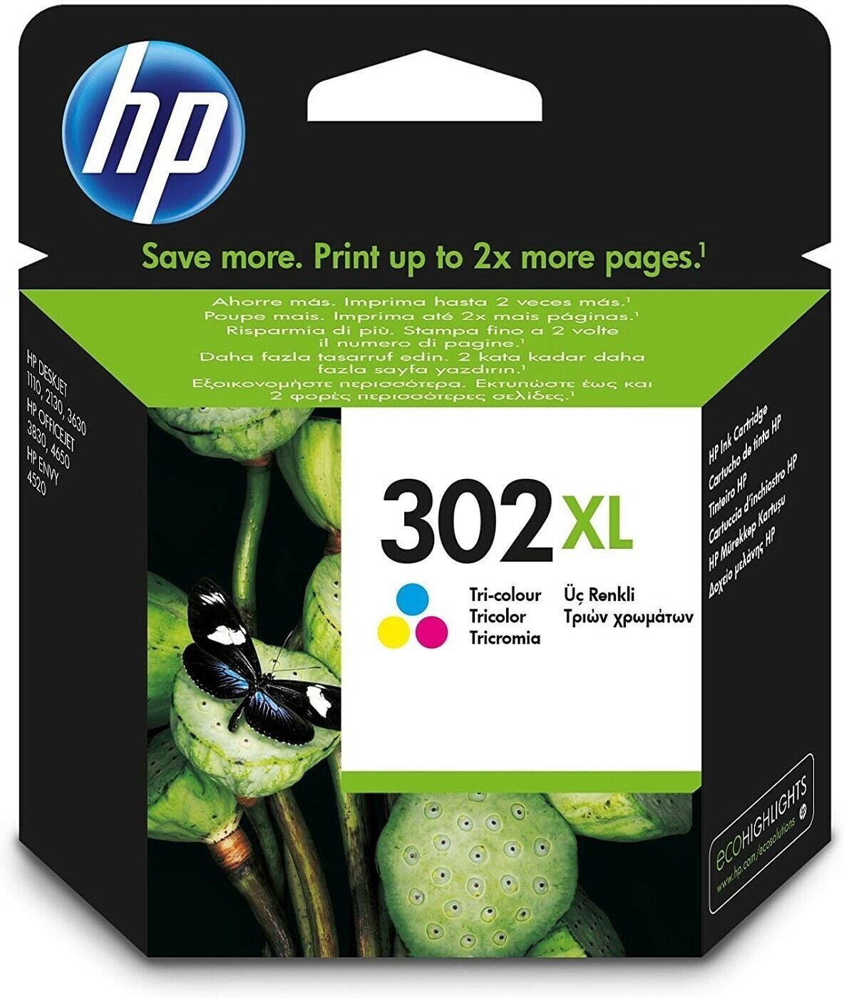 HP 302XL F6U67AE Tinte Farbe Original