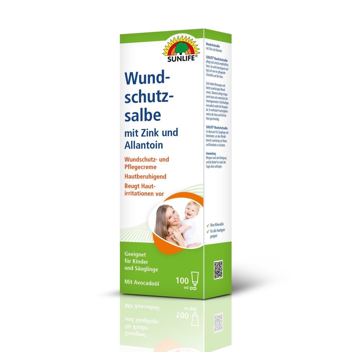Sunlife Wundschutzsalbe mit Zink 100ml geeignet für Kinder und Säuglinge