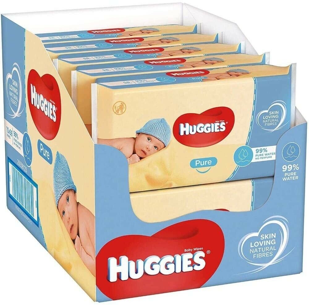 Huggies Pure sensitive Baby-Feuchttücher 10er Pack (10x56 Stück)