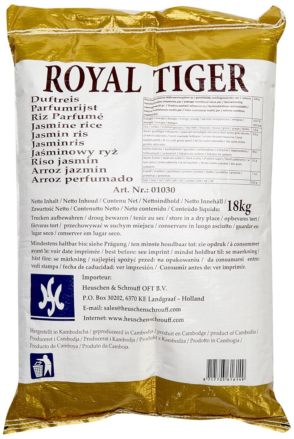 Royal Tiger Jasmin Reis 18kg