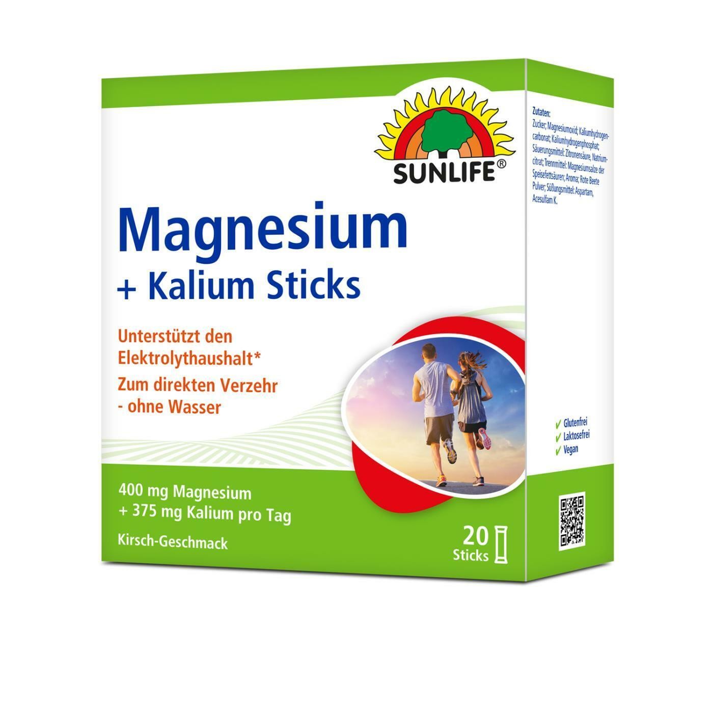 Sunlife Magnesium + Kalium Sticks 20 Stück