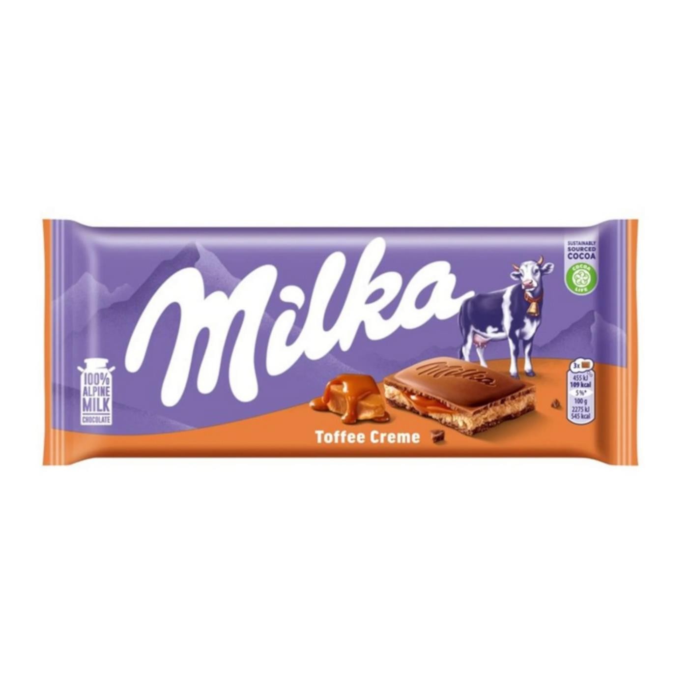 Milka Schokolade Caramel Creme 100g Tafel