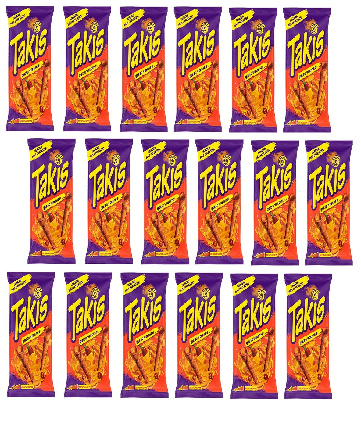 Takis Volcano gerollte Chips Cheese + Chilli, 18er Pack (18 x 100g)