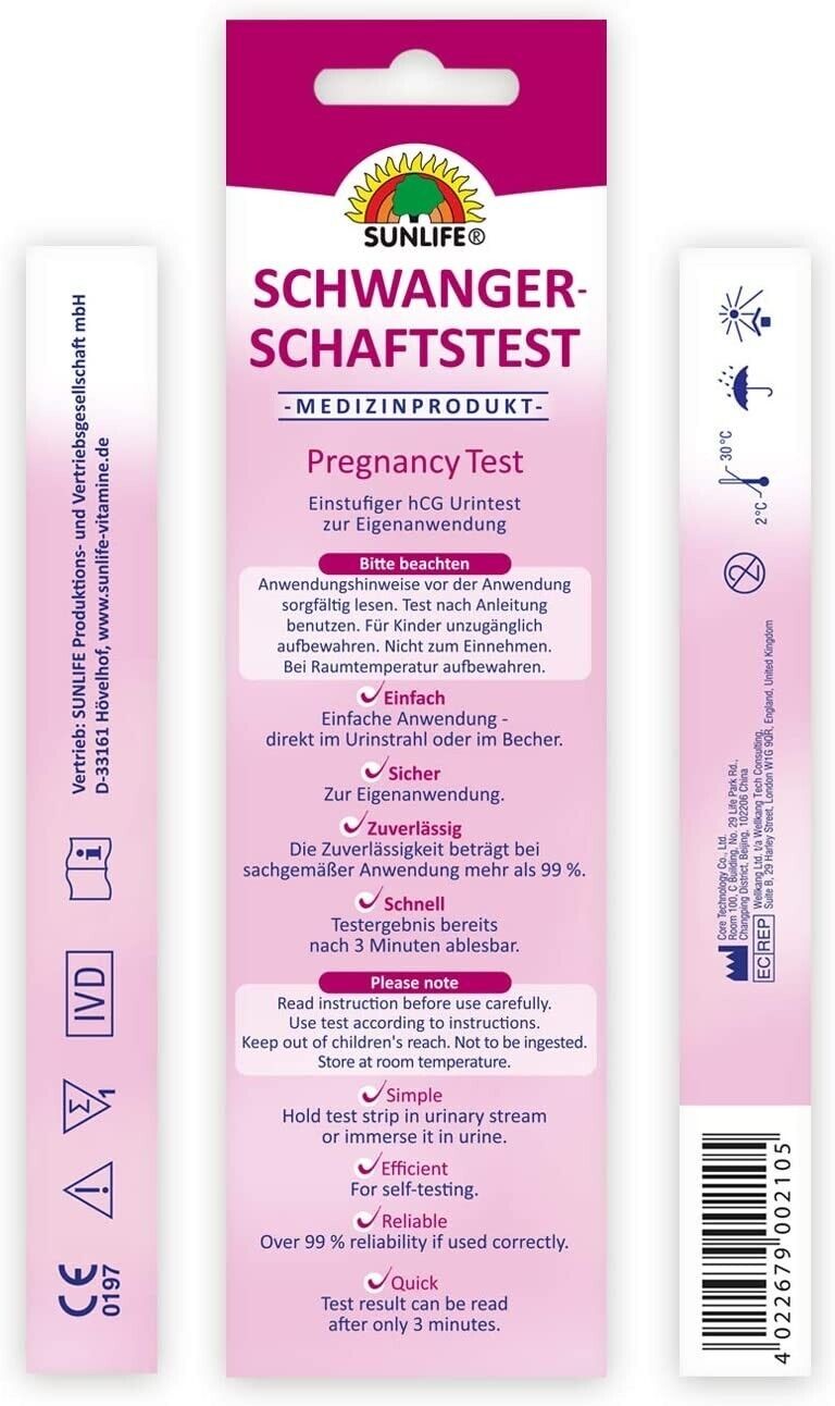 Sunlife Schwangerschaftstest 1 Stück