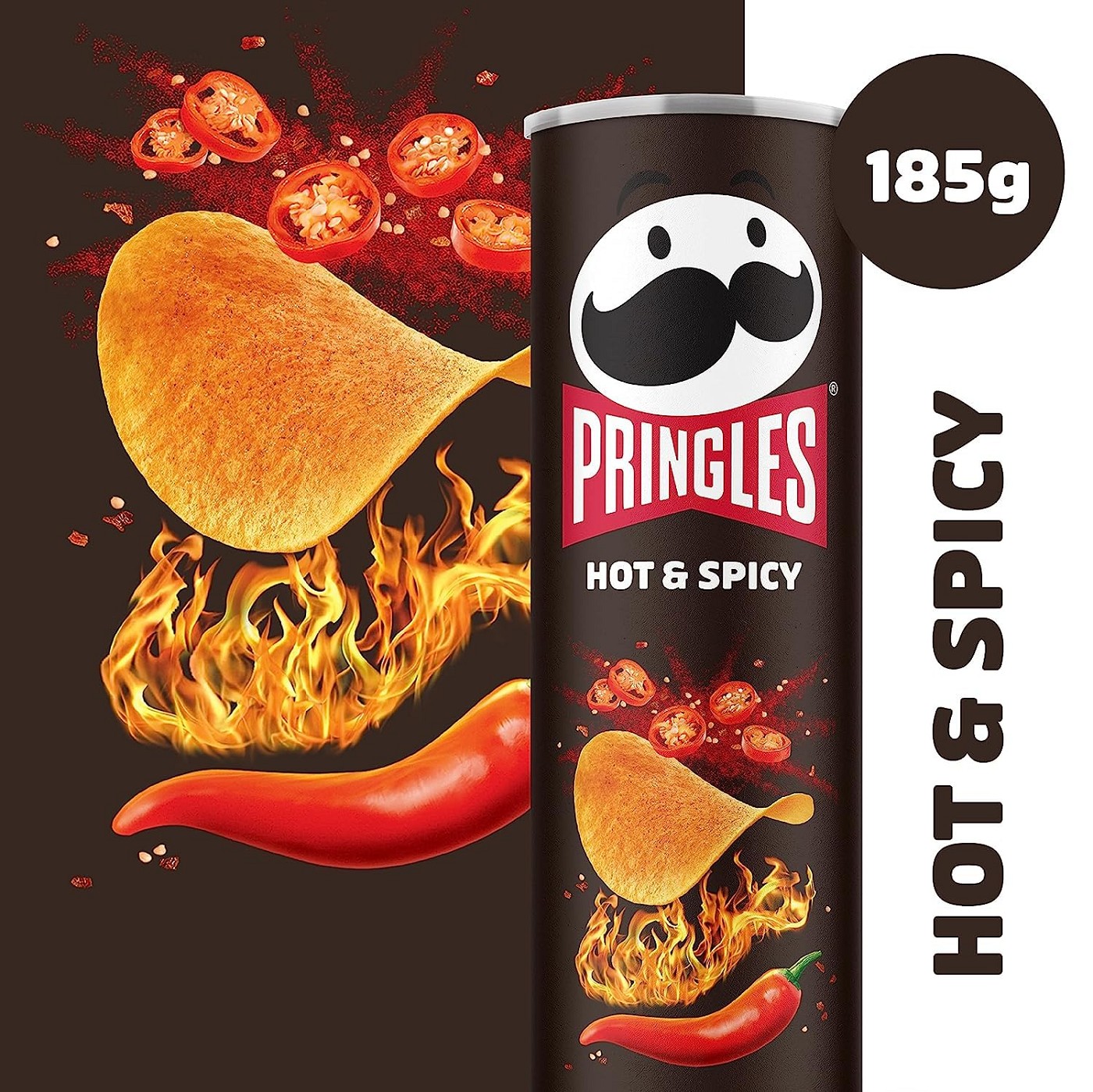 PRINGLES HOT & SPICY 8x185g Dose Sparpack
