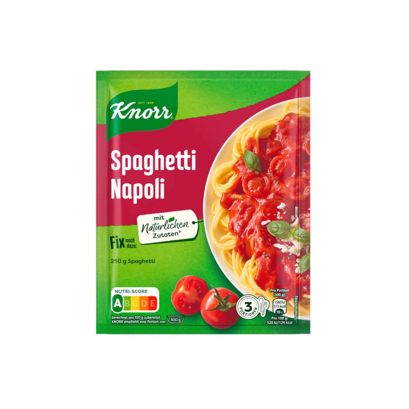Knorr Fix Spaghetti Napoli für 3 Portionen